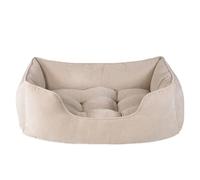 Rosewood Cord - Cama Cuadrada para Perro, Color Beige, pequeña