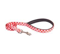 Rosewood Correa para Perro de Tablero de ajedrez Rosa y roja, Correa para Mascotas para Perros pequeños, medianos y Grandes, Correa Elegante y Duradera con herrajes de Metal, 102 cm