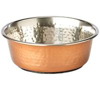 Rosewood Cuenco para Mascotas de Cobre Martillado para Gatos y Perros, 470 ml