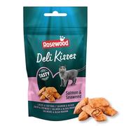Rosewood Deli Kisses Cat Treats - Salmon & Seaweed - Bocadillos crujientes para Gatos con núcleo cremoso - con vitaminas y taurina - Ingredientes Naturales - Sin azúcar añadido (60 g)
