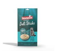 Rosewood Deli Sticks Salmón y Atún - 5 x 15 g de Mousse para Gatos