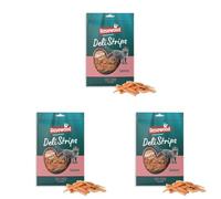 Rosewood Deli Strips Salmón & Atún - Bocadillo Suave y Delicado para Gatos con salmón y atún, golosinas Bajas en Grasa para Gatos, sin Sal ni azúcar añadidos, sin aditivos Artificiales, 40 g