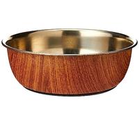 Rosewood Elegante Cuenco Antideslizante para Perros de Acero Inoxidable, Efecto Madera, 1200 ml, tamaño Mediano
