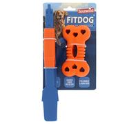 Rosewood FitDog Bone con Lanzador - Juguete Resistente para Perros para Masticar, lanzar y Buscar - Flotante y Saltar - Lanzador Compacto - para Juegos de Tierra y Agua