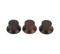 Rosewood Guitar Knobs Set of 3 | No - Scent No Burr Control Knobs Replacement | Sturdy Wooden Knobs for Guitar/Bass/DIY Repair | White Pointer