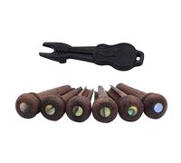 Rosewood - Juego de pines y extractor de puente de guitarra acústica para bajo, guitarra, removedor de uñas, extractor de pines de guitarra, fácil de usar, extractor de pines de guitarra, eficiente y