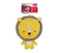 Rosewood Leo Lion Juguete de Peluche para Perros Pequeños y Medianos | León de peluche interactivo con sonido crujiente y chirriador en color amarillo, ideal para morder y jugar a diario