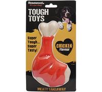 Rosewood Meaty Chicken Leg Takeaway Tough Dog Toy,Large