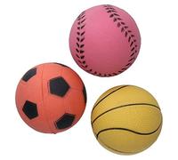 Rosewood Paquete de 3 Pelotas de Goma para Perros, Juguetes duraderos para Perros pequeños, Ligeras y Coloridas, Juego Interactivo de Pelotas de Entrenamiento y Juego al Aire Libre