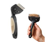 Rosewood Pestillo de desfieltro para perros y gatos - Talla S - Herramienta de cuidado de mascotas para pelo largo y corto - Negro - Peine interior suave con dientes de acero inoxidable