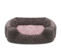 ROSEWOOD Tejido Acolchado Reversible Square Plush Dog Bed