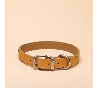 Rosewood x Joules - Collar de Perro Color Tostado, Grande, Cuero Duradero y Detalle de cincha, diseño Elegante con Hebilla de Metal Cepillado, Accesorio Premium para Mascotas