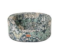 Rosewood x Morris & Co. - Cama Ovalada para Perros de madreselva y Bellota, Grande, Cama Reversible de Lujo para Mascotas con Estampados Florales icónicos de William Morris, cojín Suave y Lavable