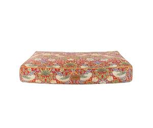 Rosewood x Morris & Co. Strawberry Thief - Colchón para Mascotas, Color Burdeos, tamaño Mediano