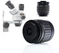 Rosfix - Adaptador ajustable para cámara de microscopio estereoscópico (38 mm/25 mm, C-Mount, alta precisión, compatible con trinocular)