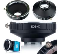 Rosfix Adaptador C-Mount - Para objetivos Canon EOS EF/EF-S a cámara Raspberry Pi HQ | Enfoque manual y control de apertura | Carcasa de metal | Adaptador de cámara