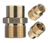Rosfix Adaptador M22 a 1/4" - Conector de latón para limpiadores de alta presión | M22 x 1,5 rosca exterior a 1/4" interior | Compatible con coronas | Robusto y fácil de montar