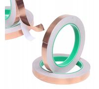 Rosfix Cinta de cobre conductor, 8 mm x 50 m, adhesivo unilateral, grosor 0,05 mm, blindaje EMI, acristalamiento, bricolaje, jardinería, cinta de cobre técnica