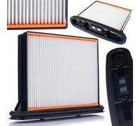 Rosfix Filtro armónico lavable con junta - Poliéster, 25,7 x 18,6 x 5 cm | Repuesto para aspiradora industrial AEG, Bosch, Hitachi, Metabo, Starmix | Filtro de salida