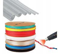 Rosfix - Funda termocontraíble transparente 12 mm 1 m - relación 2:1 | aislamiento eléctrico | resistente a los rayos UV, 1000 V, -30 ~ 125 °C | Para electrónica, Auto, Bricolaje | Accesorio aislante