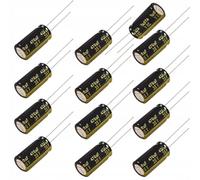 Rosfix Juego de condensadores electrolíticos Low ESR 470µF 35 V - 10 x 17 mm, paso 5 mm, -40 °C/+105 °C | alta eficiencia y estabilidad tensión | componentes electrónicos