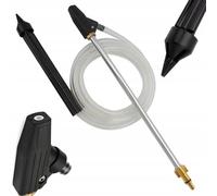 Rosfix Kit de chorro de arena - Boquilla de chorro de arena de cerámica | Manguera de 3 m, lanza de 460 mm | Compatible con Lavor, Parkside PHD, Vax | Accesorios para lavado de coches