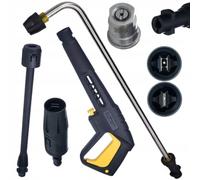 Rosfix Kit de pistola de alta presión con lanza Vario y tubo de chorro de ángulo de 800 mm - Repuesto para limpiadores de alta presión Karcher K2-K7 | Bayonet & Click Connect | 150 - 160 bar - 60 °C