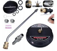 Rosfix Kit T-Racer 15" + Lanza 70 cm 30° + Adaptador - Pieza de repuesto para hidrolimpiadora Karcher K2-K7 | Acoplamiento rápido de 1/4" | Limpieza de terrazas y pavimentos | Cepillo giratorio