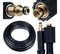 Rosfix Manguera de alta presión 15 m Click Connect - Nailon reforzado, 200 bar, 60 °C | Repuesto para limpiadores de alta presión Stihl, Nilfisk, Gerni | Accesorio de lavado de alta presión