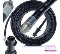 Rosfix Manguera de limpieza para desagües de 25 m con boquilla de 1+3, rosca de 1/4", 160 bar, 60 °C, repuesto para hidrolimpiadora Kärcher K2-K7 | Accesorio de destruccion de conductos