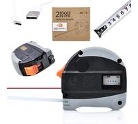 Rosfix Medidor láser digital 40 m - Precisión 0,001 m, pantalla LCD, cinta de acero, batería recargable | Mediciones profesionales | Instrumento de medición