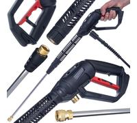 Rosfix Pistola de alta presión Pro Clean Gun PCG1 - Casquillo M22 x 1,5, lanza inoxidable 1/4", 4000 PSI, latón interior | repuesto para hidrolimpiadora Kärcher, Bosch, Lavor | Accesorio lavado