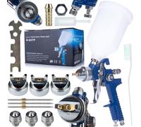 "Rosfix pistola de pintura HVLP - 4 boquillas 1,4-2,5 mm | 600 ml | 1/4"