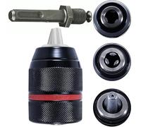 Rosfix Portabrocas QuickChuck SDS+ 1/2" 2 - 13 mm - Portabrocas de liberación rápida + adaptador, sin impacto, para taladros, martillos perforadores | ISO 9001, DIN 238