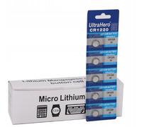 Rosfix - Set de pilas de botón CR1220 3V - Blister de 5 piezas | Tecnología Alcalina | Ø12x2 mm | Larga duración | Sin mercurio ni cadmio | Para mandos a distancia, juguetes, básculas