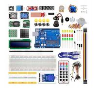 Rosfix Set Kit Iniciación Arduino XXL UNRR3 - 146 Componentes Electrónicos | Mapa UNO, Sensores, Pantalla LCD, Motor, Breadboard | Para Aprendizaje Programación STEM