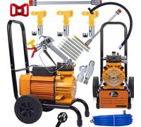 Rosfix Set Strong Blue Storm SBS03 - Pulverizador de pintura Airless 3500 W, 22 MPa, 18 l/min | Con pistola, boquilla 517, filtro, manómetro, manguera de 8 m, para grandes superficies y proyectos de