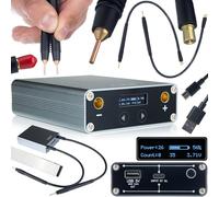 Rosfix - Soldador por puntos SM65A - Mini Soldadura Batería 650A | Pantalla OLED, USB-C, 5500mAh | Aluminio Ligero | Para Células de Litio | Herramienta Eléctrica Portátil