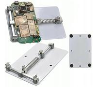 Rosfix Soporte de metal TE-7 - Resistente al calor | 80 mm x 117 mm | Para reparaciones de precisión de dispositivos pequeños | Herramienta de soldadura PCB | Soporte robusto y compacto