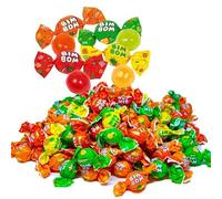 Roshen Bim Bom, Caramelos Dros Rellenos de Masticables con Sabores Frutales, Bolsa de 1KG, Fabricados en Ucrania