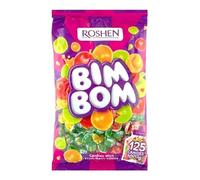 Roshen Bim Bom Caramelos Duros con Relleno Surtido, Bolsa de 1kg, 125 Piezas, Dulces Variados