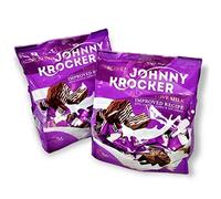 Roshen Obleas cubiertas de chocolate Johnny Krocker con relleno de crema de leche, kosher, deliciosos y sabrosos dulces de 12.35 onzas/350 gramos, paquete de 2