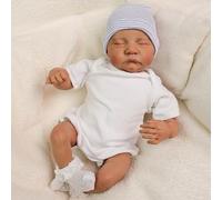 ROSHUAN 19 Pulgadas La Vida Real Reborn Muñecos Chica Muñeca Bebé Realista Dormida Suave De Vinilo Completo Poseable Cuerpo Realista Recién Nacido Bebé Muñecas para Niños De Edad 3+