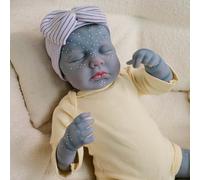 ROSHUAN 20 Pulgadas Muñeca Realista Reborn Avatar Loulou Muñecos De Bebé Recién Nacidos Realistas Niño Dormilón Pieles Pintadas Avanzadas Cuerpo Completo De Vinilo Muñeca De La Vida Real