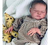 ROSHUAN 20 Pulgadas Muñecos Realistas Reborn Laura Niña Durmiente Silicona Vinilo Completo Cuerpo Vida Real Recién Muñecas Recién Nacidos Anatómicamente Correcto Juguetes para Niños