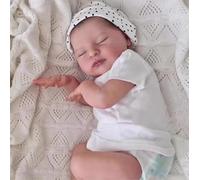 ROSHUAN 20 Pulgadas Vida Real Muñecos Reborn Chica Dormida Vinilo Silicona Cuerpo Entero Muñecos Realistas Recién Nacidos Anatómicamente Correcto Que Parecen Reales Muñecas Juguetes