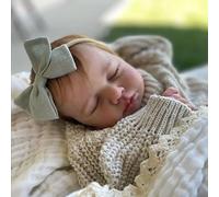 ROSHUAN 20-Zoll-Realistische schlafende Reborn-Babypuppen für Mädchen Silikonpuppen wasserdichte Vinyl-Neugeborenenpuppen für Mädchen waschbare Reborn-Babys lebensechte Babypuppen Geburtstagsgeschenke