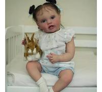 ROSHUAN 24 Pulgadas 60 cm Reborn Muñecas Chica Suave Cuerpo de Tela Gran Tamaño Reborn Muñecos Que Parece Real Parecido a la Vida Recién Nacido Muñeca Regalos para Niños