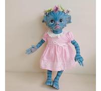 ROSHUAN Avatar Muñeca Bebé Reborn Silicona Cuerpo Completo Vinilo 17 Pulgadas 43 cm Realista Muñeca De Bebé Recién Nacido Avatar Parece Real Renacido Muñecos para Niños Regalos