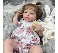 ROSHUAN Life Like Reborn Baby Dolls - Muñeca de silicona de cuerpo completo de vinilo para niña, muñecas realistas de 20 pulgadas, muñeca recién nacida despierta de la vida real, muñeca de bebé recién